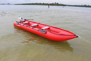 15' Saturn KaBoat SK470 - Red - On the Water